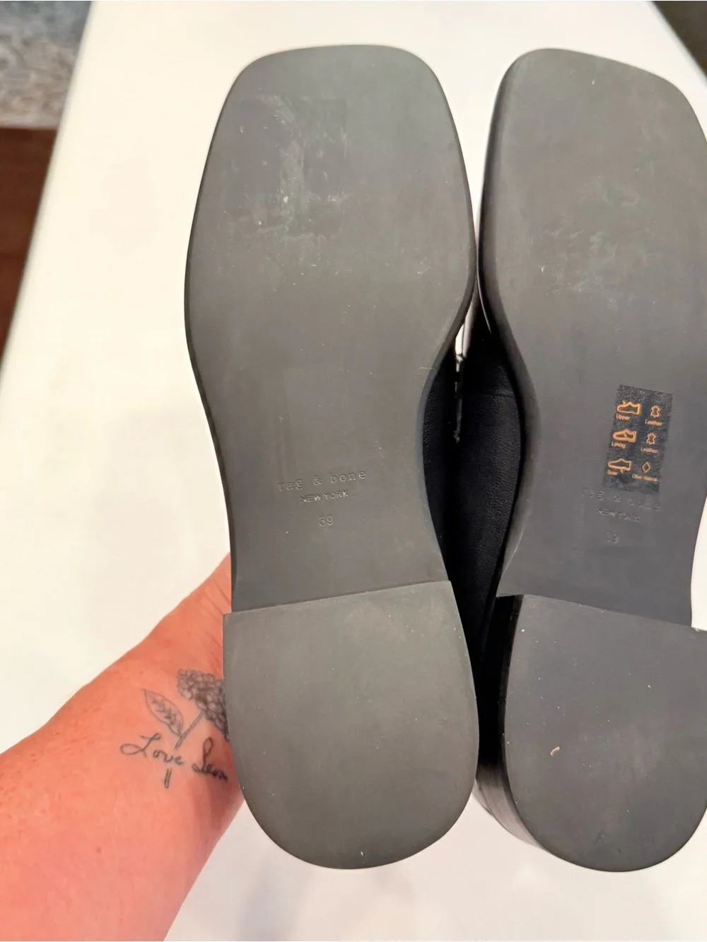 rag & bone Women’s Maxwell Loafers Black W/silver Studs Sz US 8.5 EU 39